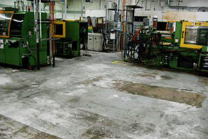 Worn Aerospace Warehouse Floors