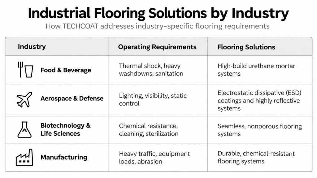 industrial flooring solutions by industry